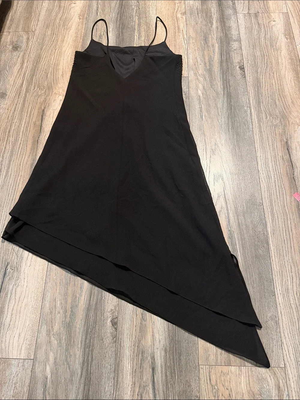 Jump Black Asymmetrical Dress with Sequins made in USA